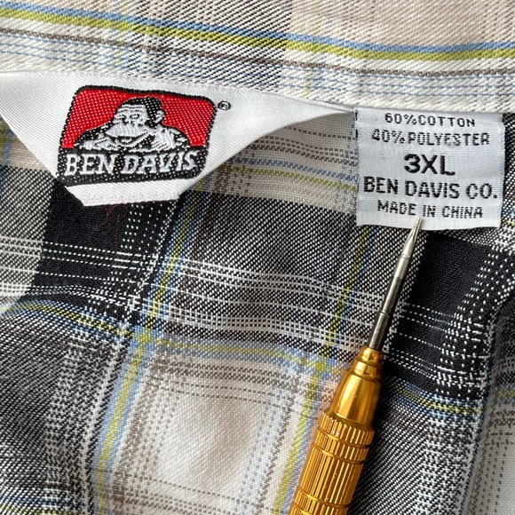 Ben Davis 1/4 zip plaid shirt men’s size 3xl - Picture 4 of 7